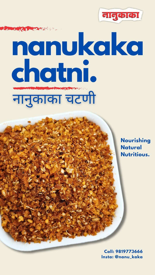 Homemade Nanukaka Chatni from Dombivli, made with garlic, sesame, dry coconut, peanuts; nutritious Konkan chutney, perfect with chapati, rice, or dosa.
