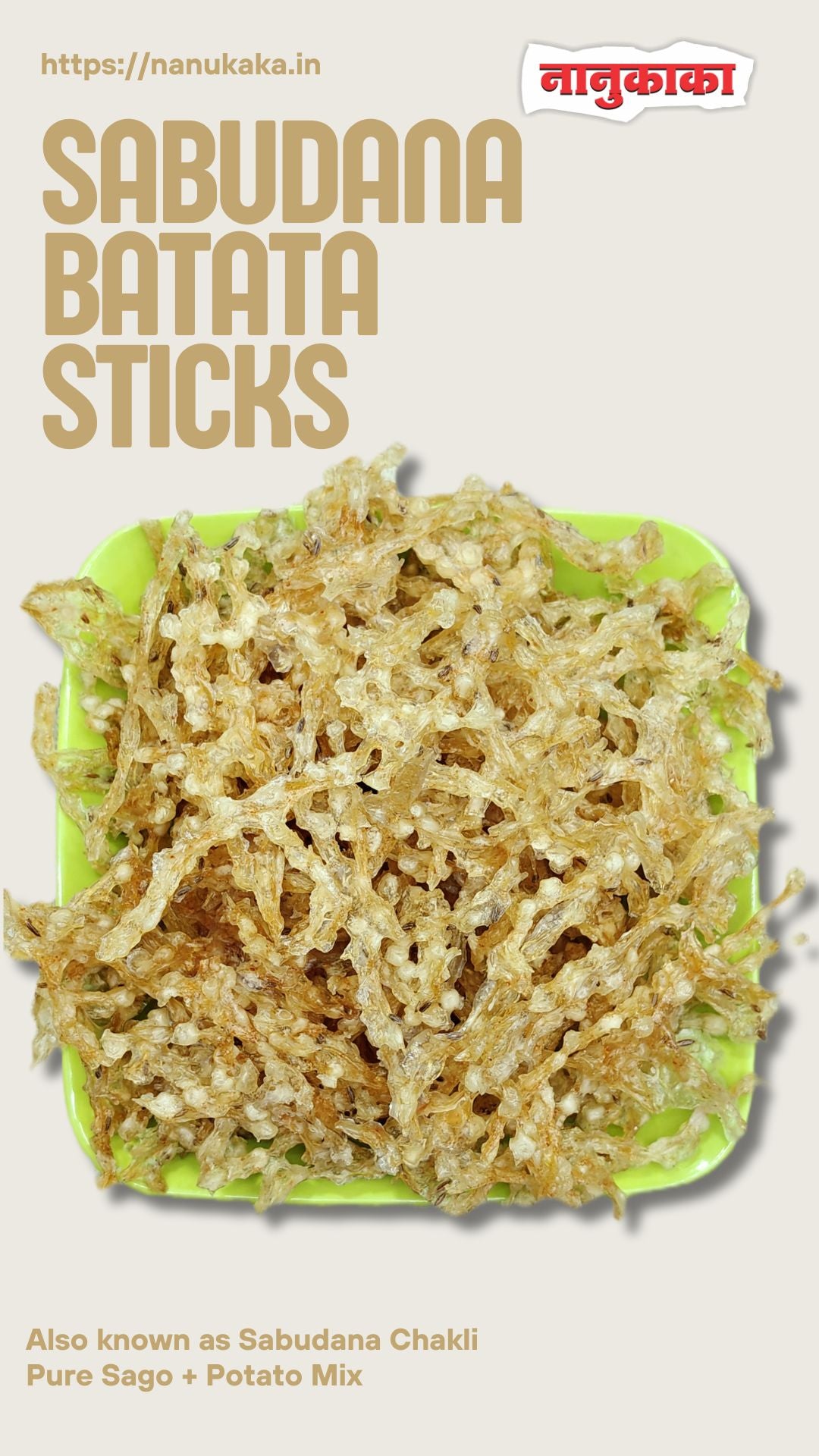 Sabudana Chakli Sticks by Nanukaka