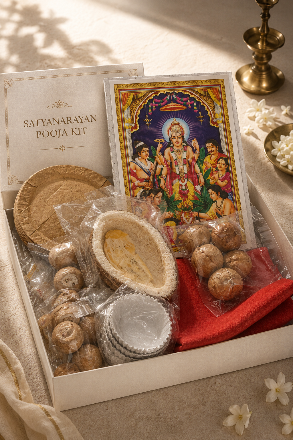 34 items in Satyanarayan Pooja Kit
