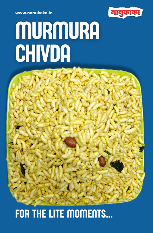 Nanukaka Murmura Chivda made with Nashik Kurmura in Dombivli Mumbai, light vegan gluten-free snack for tea time, travel and daily use.