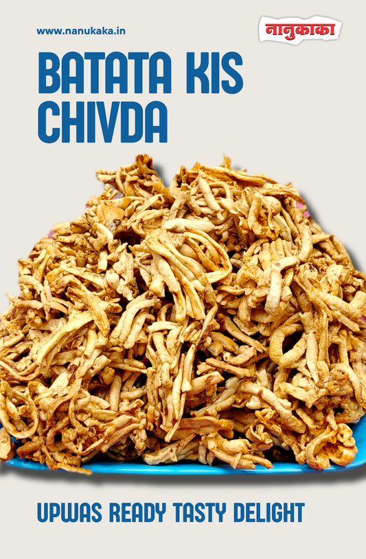 Nanukaka Batata Kis Chivda, a farali upwas snack delicacy, light and traditional Maharashtrian fasting food made with premium ingredients.